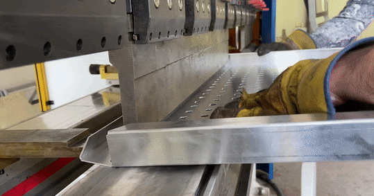 Industrial applications of a hydraulic press brake
