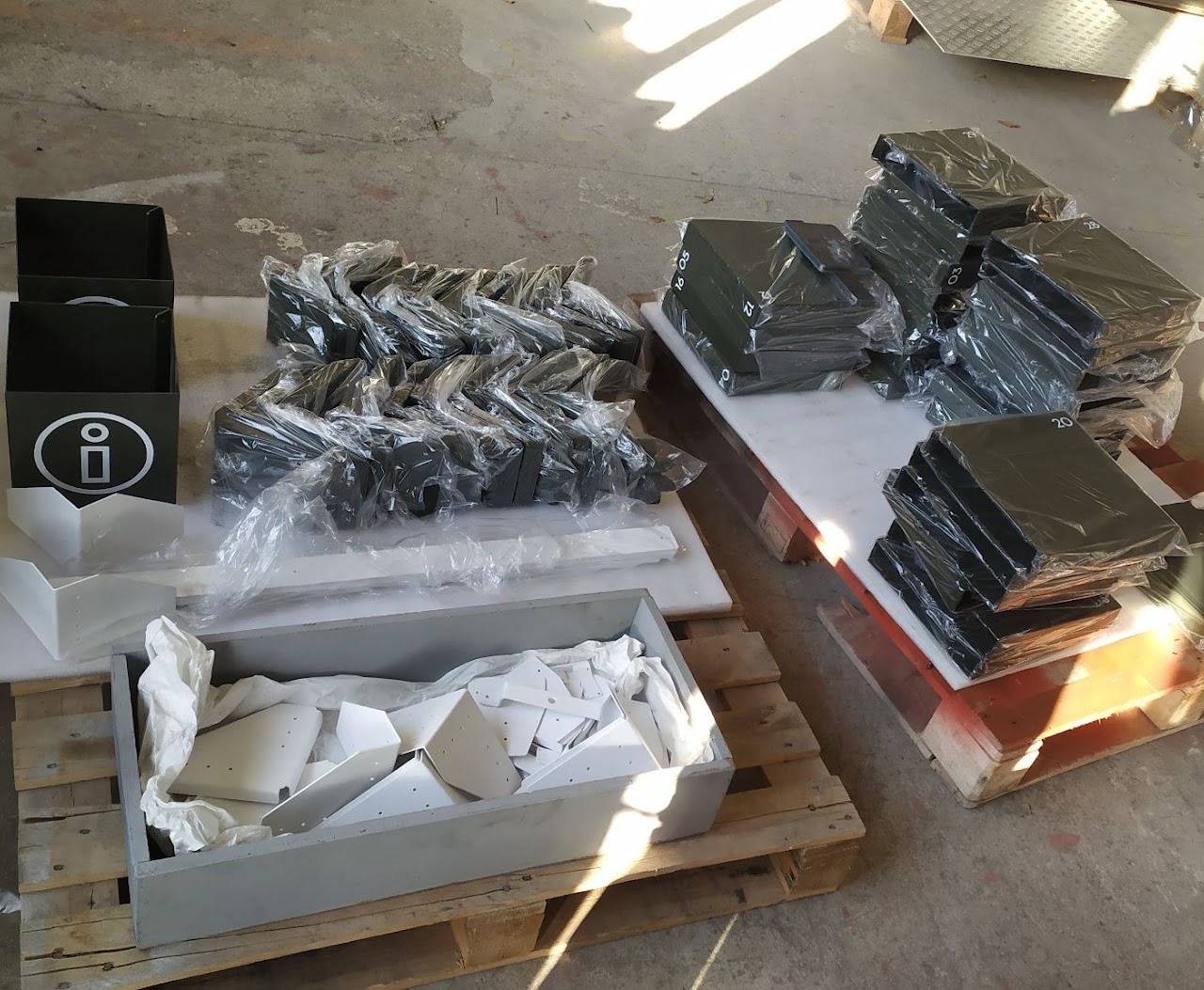 Metal components after bending
